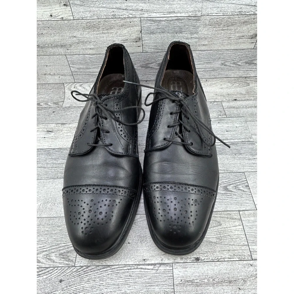 Allen Edmonds Men Black Leather Brogue‎ Cap Toe Oxford Dress Shoes 5114 Sz 9.5D
